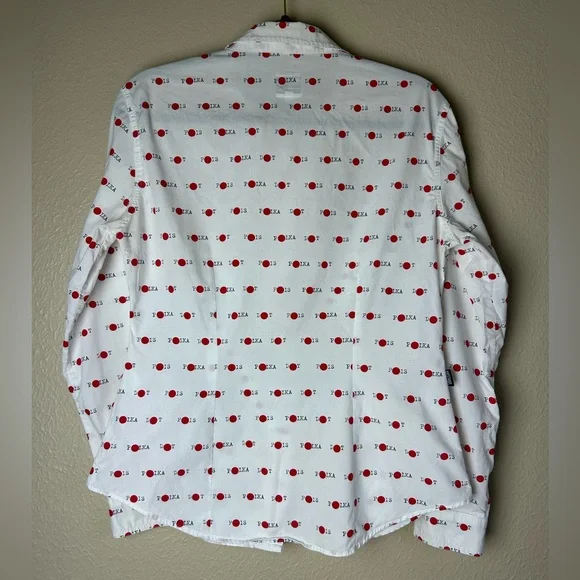 Rare vintage Moschino jeans polka dot button down shirt - Picture 6 of 8